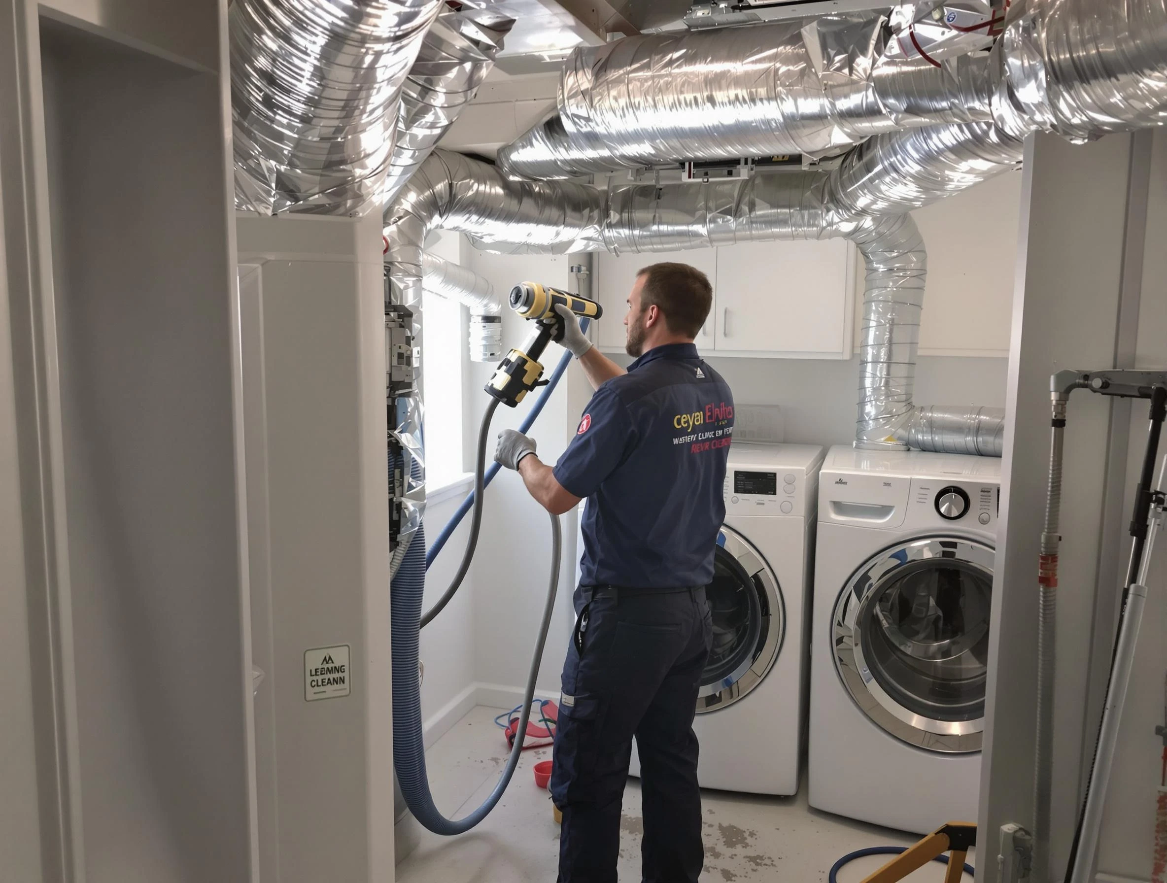 Santaquin Dryer Vent Cleaning specialist using advanced equipment for thorough duct cleaning in Santaquin