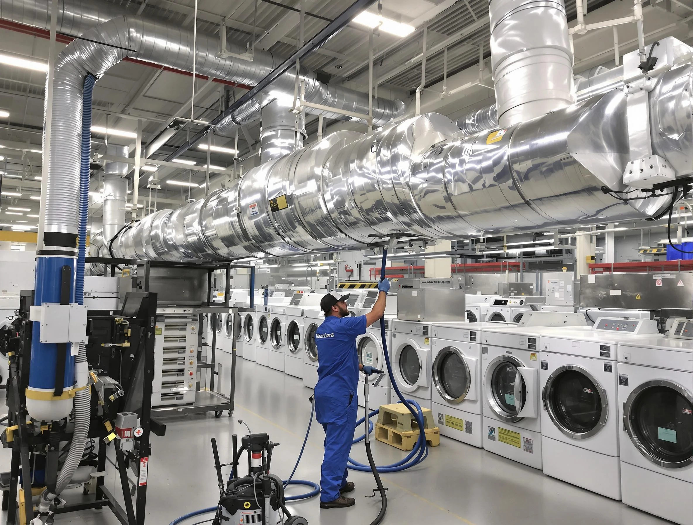 Santaquin Dryer Vent Cleaning team performing heavy-duty industrial dryer vent cleaning in Santaquin